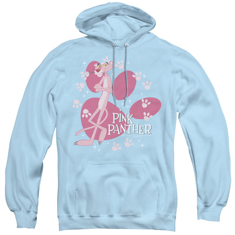 Pink Panther/walk All Over - Adult Pull-over Hoodie - Light Blue