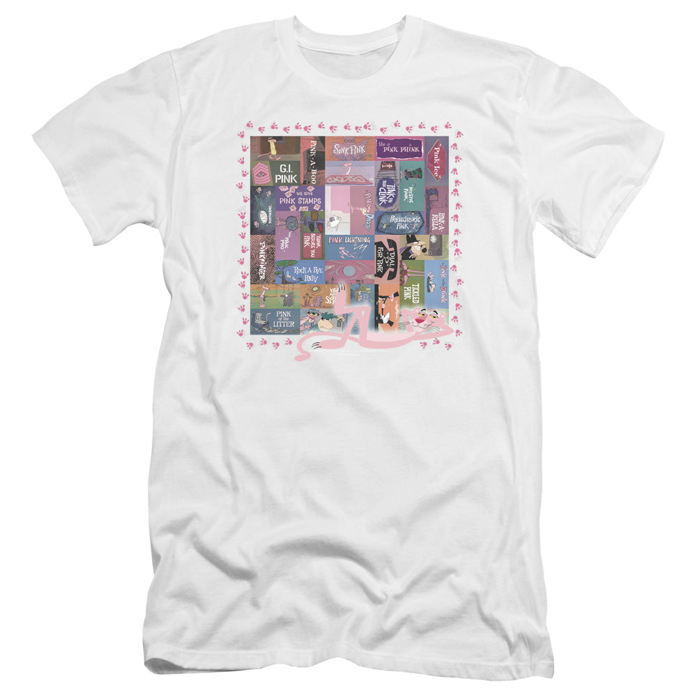 Pink Panther/vintage Titles-premuim Canvas Adult Slim Fit 30/1-white
