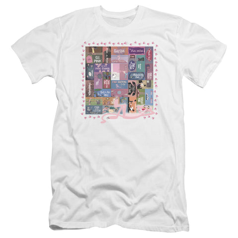 Pink Panther/vintage Titles-premuim Canvas Adult Slim Fit 30/1-white