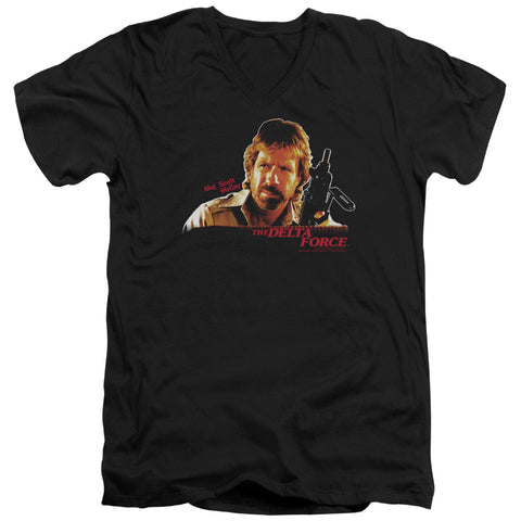 Delta Force/maj Scott Mccoy - S/s Adult V-neck - Black