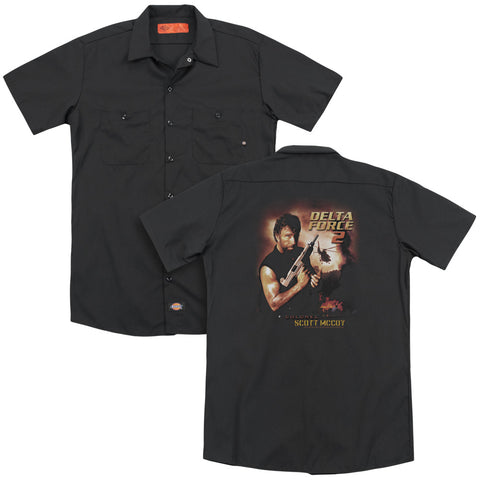 Delta Force/delta Force 2 Poster (back Print) - Adult Work Shirt - Black