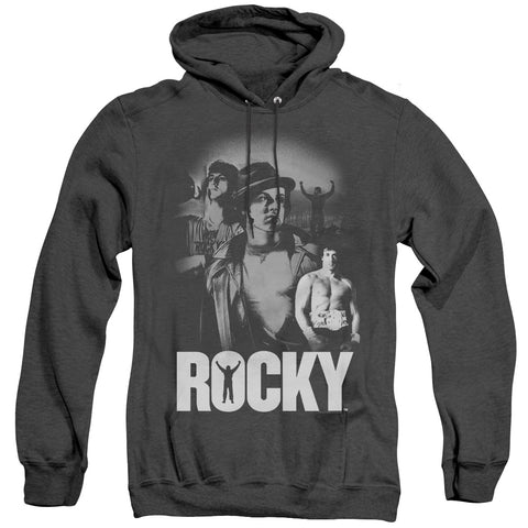Rocky/making Of A Champ-adult Heather Hoodie-black