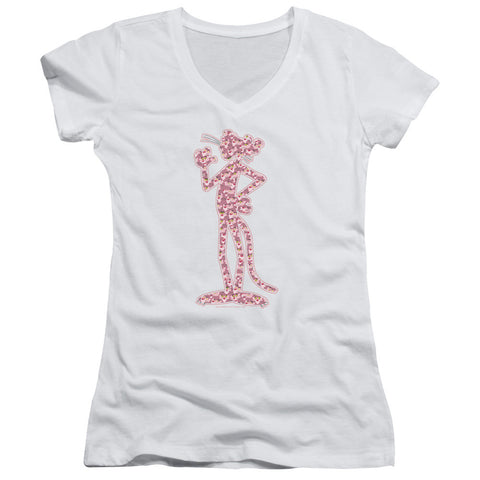 Juniors Sheer Cap Sleeve V-Neck