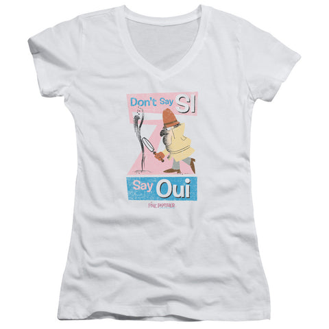 Juniors Sheer Cap Sleeve V-Neck