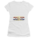 Juniors Sheer Cap Sleeve