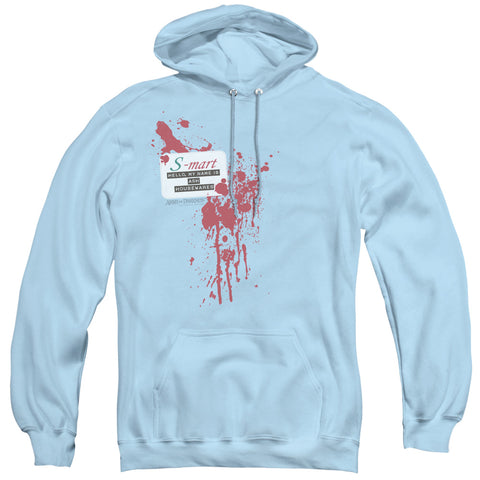 Army Of Darkness/s Mart Name Tag-adult Pull-over Hoodie-light Blue