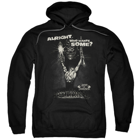 Army Of Darkness/want Some-adult Pull-over Hoodie-black