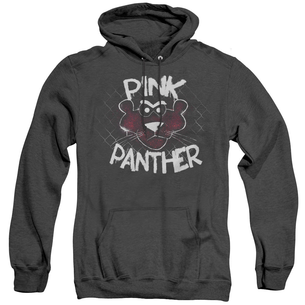 Pink Panther/spray Panther - Adult Heather Hoodie - Black