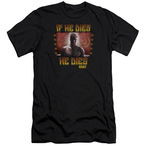 Rocky Iv/condolences-premuim Canvas Adult Slim Fit 30/1-black