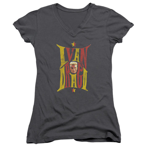 Juniors Sheer Cap Sleeve V-Neck