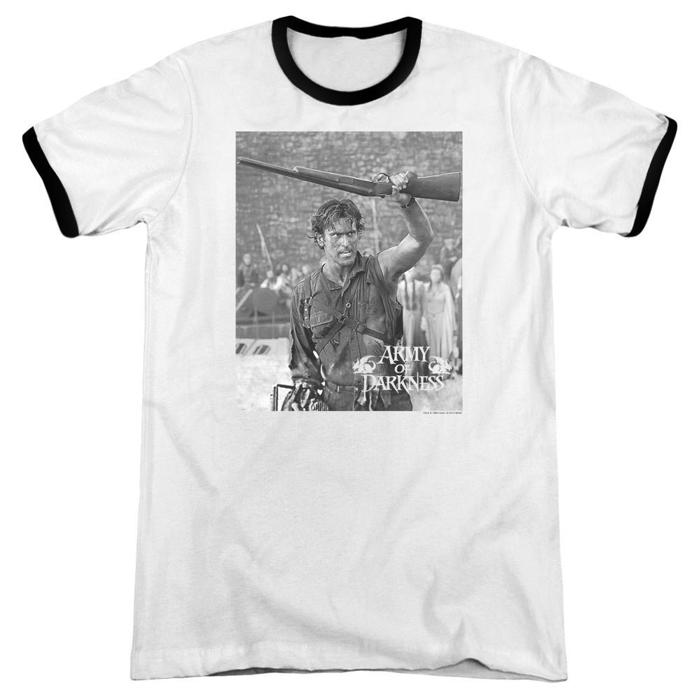 Army Of Darkness/boom - Adult Ringer - White/black