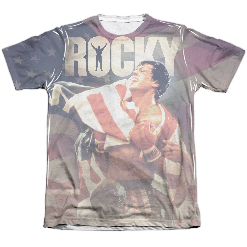 Rocky/american Dreams-adult Poly/cotton S/s Tee-white