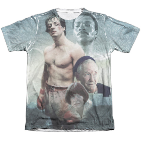 Rocky/montage-adult Poly/cotton S/s Tee-white