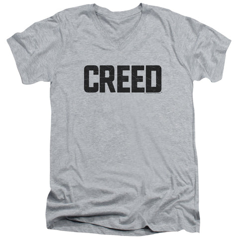 Creed/cracked Logo-s/s Adult V-neck 30/1-athletic Heather