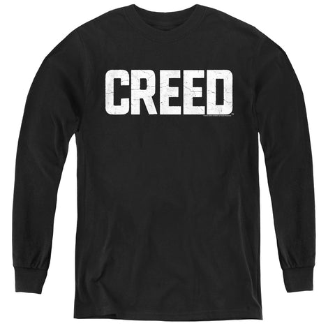 Creed/cracked Logo-youth Long Sleeve Tee-black-sm