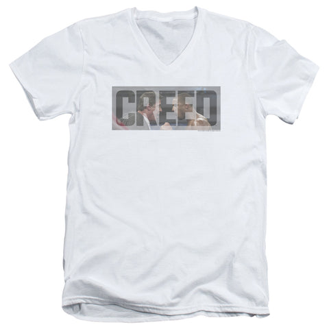 Creed/pep Talk-s/s Adult V-neck 30/1-white