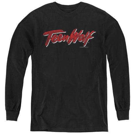 Teen Wolf/scrawl Logo-youth Long Sleeve Tee-black-sm
