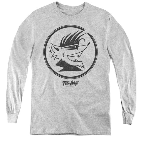 Teen Wolf/wolf Head-youth Long Sleeve Tee-athletic Heather