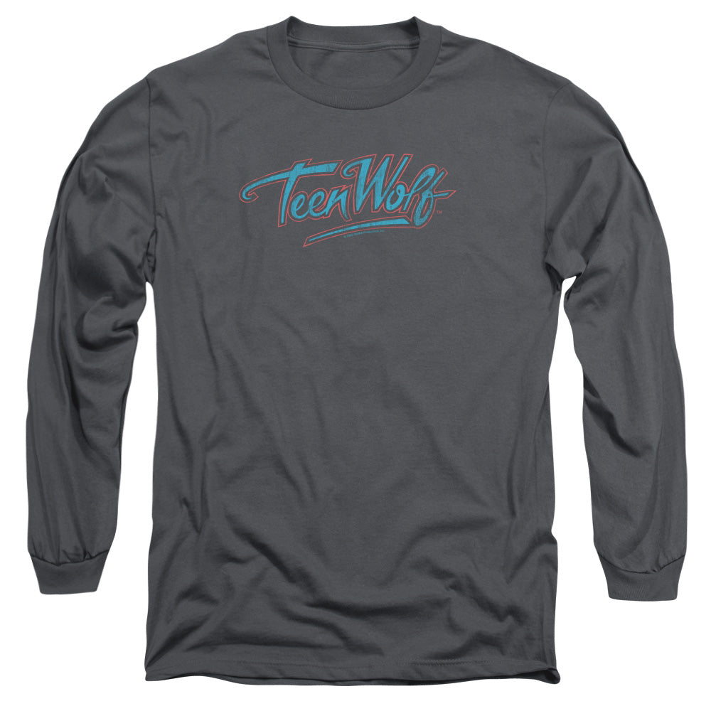 Teen Wolf/neon Logo- L/s Adult 18/1 -charcoal