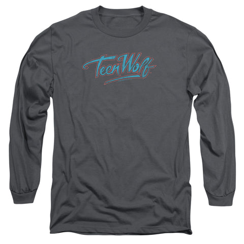 Teen Wolf/neon Logo- L/s Adult 18/1 -charcoal