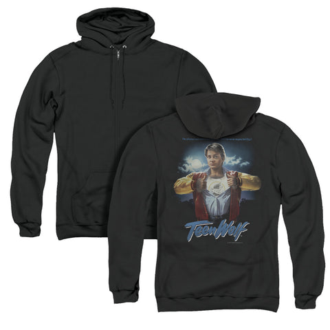 Teen Wolf/poster (back Print) - Adult Zipper Hoodie-black-sm