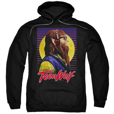 Teen Wolf/headphone Wolf-adult Pull-over Hoodie-black