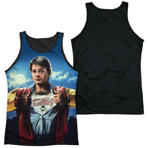 Teen Wolf/poster Sub-adult Poly Tank Top Black Back-white