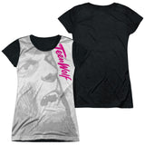Junior Cap Sleeve 100% Poly Black Back