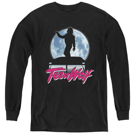 Teen Wolf/moonlight Surf-youth Long Sleeve Tee-black