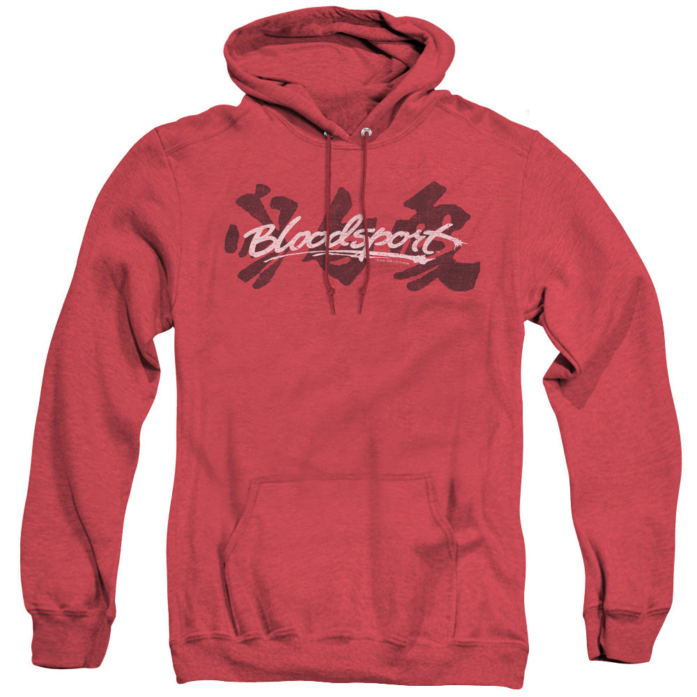 Bloodsport/kanji-adult Heather Hoodie-red-sm