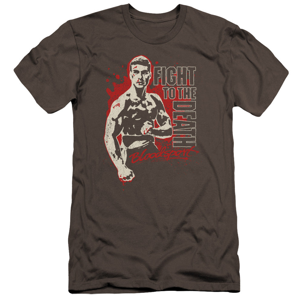 Bloodsport/to The Death-premuim Canvas Adult Slim Fit 30/1-charcoal