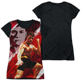 Junior Cap Sleeve 100% Poly Black Back