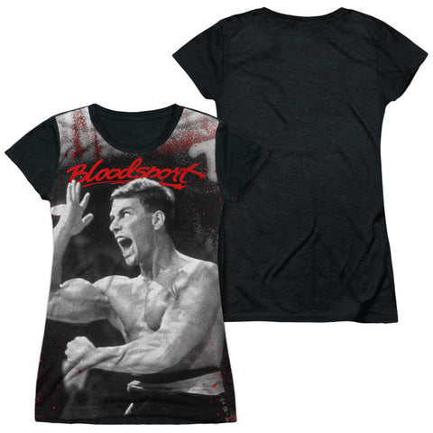 Junior Cap Sleeve 100% Poly Black Back