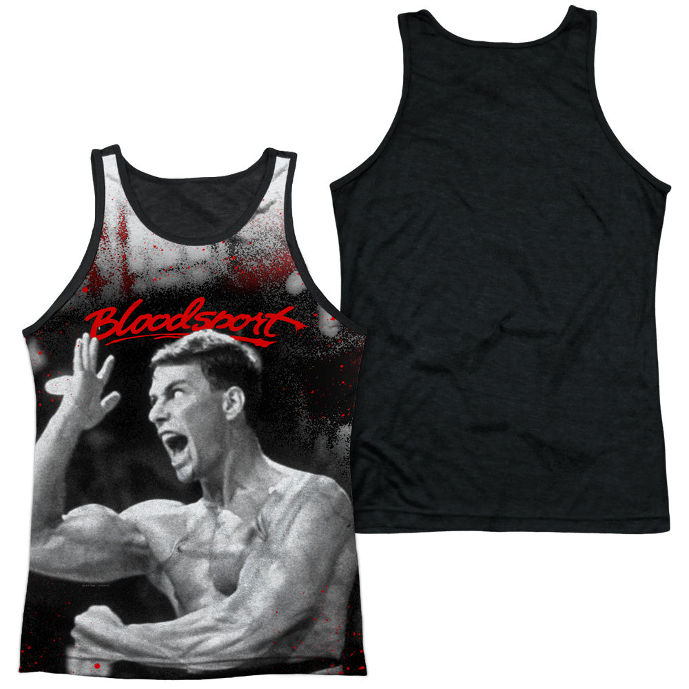 Bloodsport/intense-adult Poly Tank Top Black Back-white