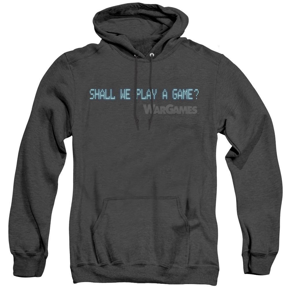 Wargames/shall We-adult Heather Hoodie-black