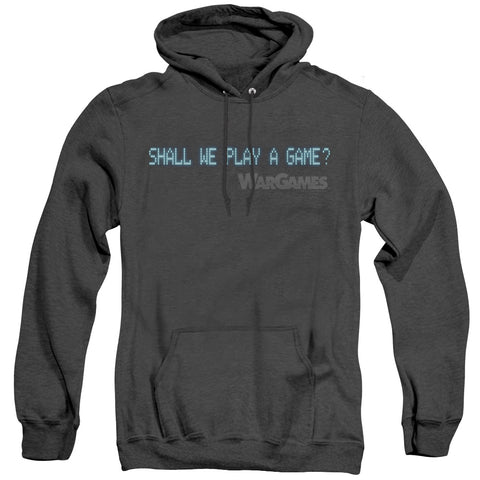 Wargames/shall We-adult Heather Hoodie-black