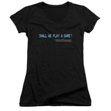 Juniors Sheer Cap Sleeve V-Neck