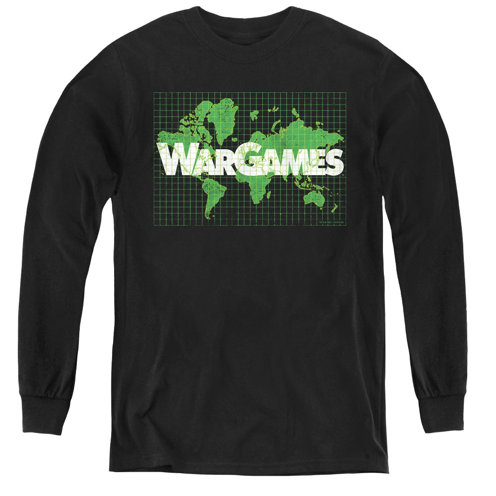Wargames/game Board-youth Long Sleeve Tee-black-sm