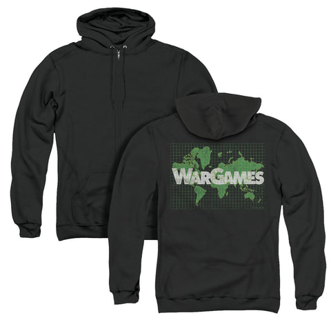 Wargames/game Board (back Print) - Adult Zipper Hoodie-black-sm