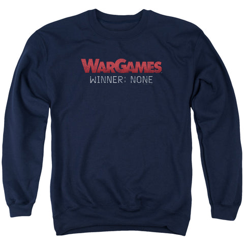 Wargames/no Winners-adult Crewneck Sweatshirt-navy