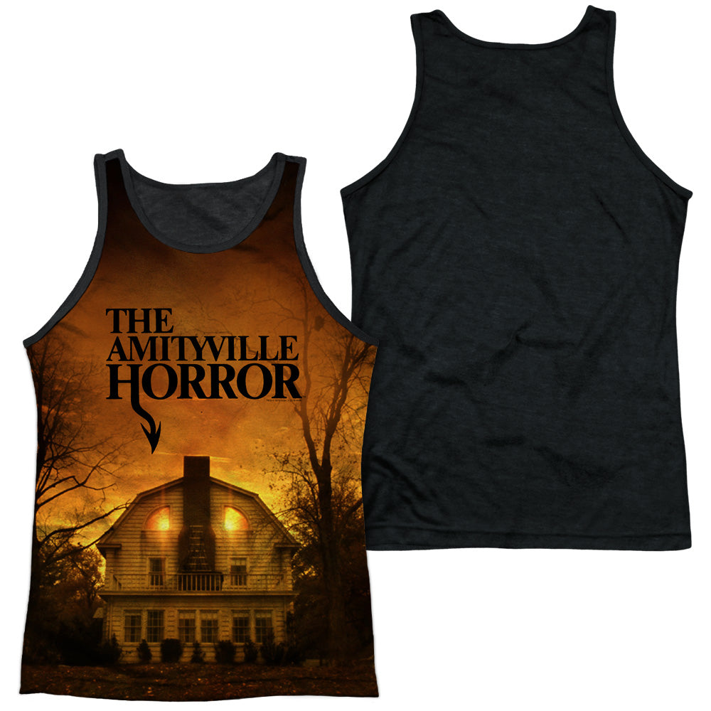 Amityville Horror/house-adult Poly Tank Top Black Back-white