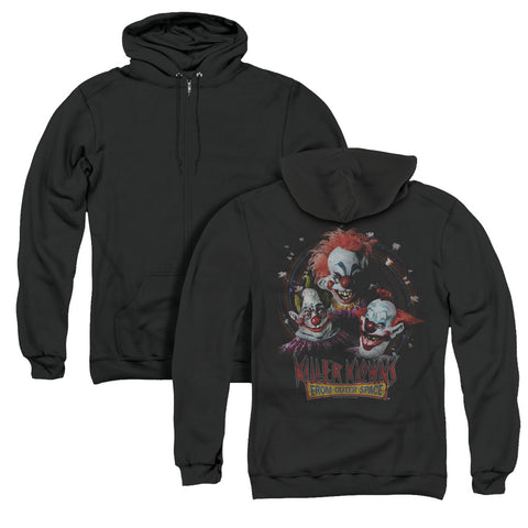 Killer Klowns From Outer Space/killer Klowns (back Print) - Adult Zipper Hoodie-black