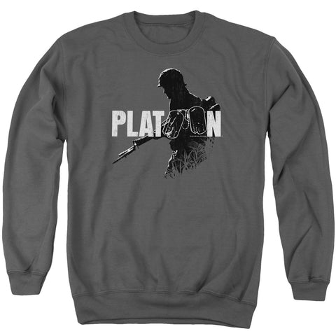 Platoon/shadow Of War-adult Crewneck Sweatshirt-charcoal