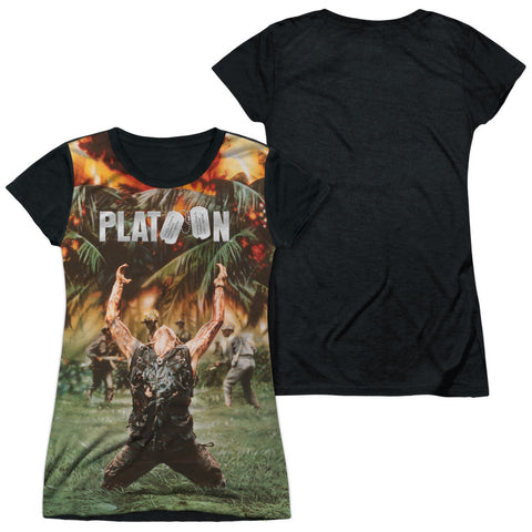Junior Cap Sleeve 100% Poly Black Back