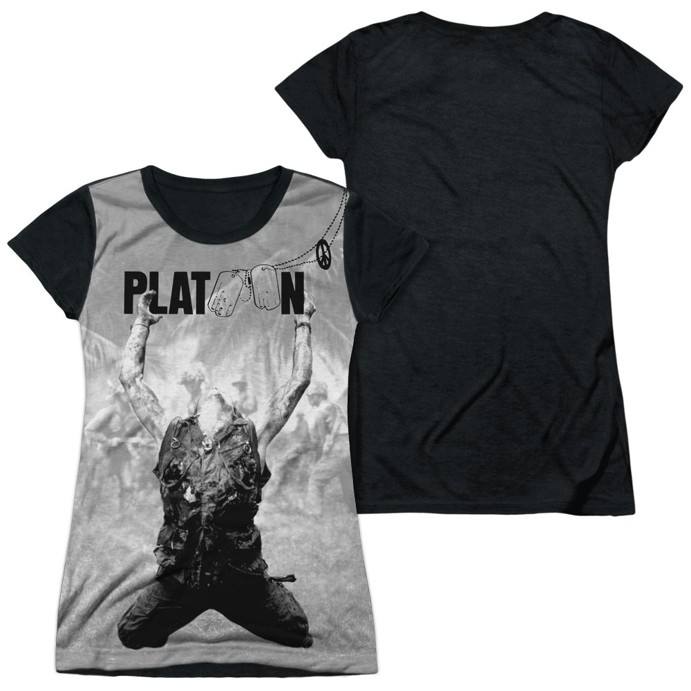 Junior Cap Sleeve 100% Poly Black Back