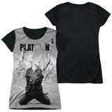 Junior Cap Sleeve 100% Poly Black Back