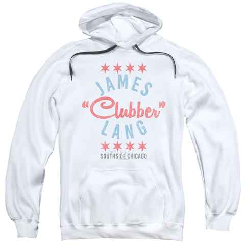 Rocky Iii/clubber-adult Pull-over Hoodie-white
