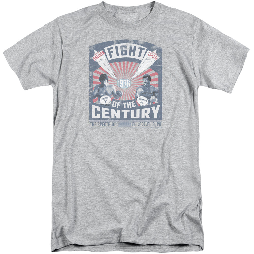 Rocky/balboa Creed Fight Poster-s/s Adult Tall 18/1-athletic Heather