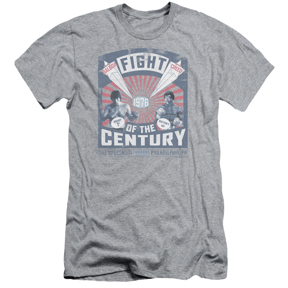 Rocky/balboa Creed Fight Poster-s/s Adult 30/1-athletic Heather