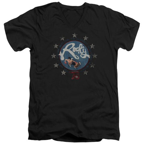Rocky/bloodiest Bicentennial-s/s Adult V-neck 30/1-black